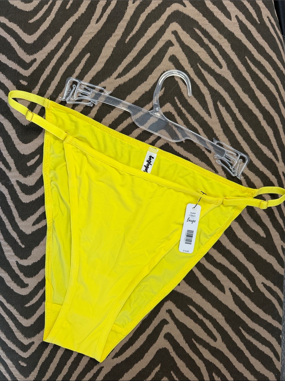 RARE Bright yellow size large booty bag PANTY style 170521 #P35